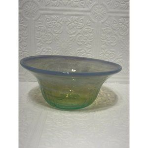 Cobalt Blue MJ Donnelly Studio Art Glass Vase Signed Hand Blown Vintage 1989